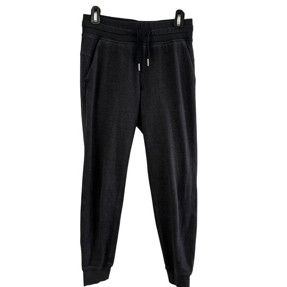 Lululemon Size 4 Warm Down Jogger II Sweatpants Heathered Core Black Textured - Picture 1 of 4